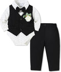 SANMIO Baby Boy Clothes Suits Infant Gentleman Outfit Collared Dress by SANMIO