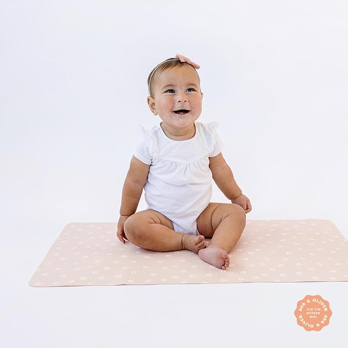 Ava + Oliver Vegan Leather Baby Changing Mat - Image 5