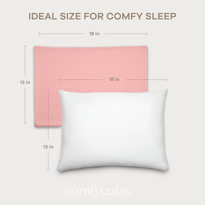 Comfy Cubs Toddler Pillow with Cotton Pillowcase, 13 x 18 in - Image 6