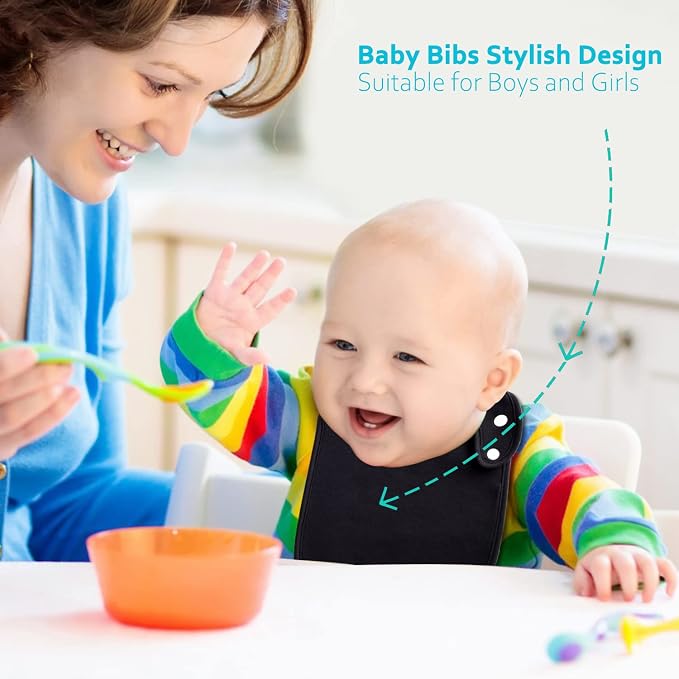 Baby Bibs Soft and Absorbent Organic Cotton Bandana Drool Bibs Set - Image 7
