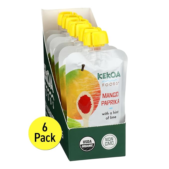 Kekoa Foods Mango Paprika Baby Food Purée | 100% USDA Certified-Organic - Image 3