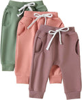 Sejardin Toddler Baby Boy Girl Pants 3 Pack Solid Color Elastic Waist Jogger by Sejardin