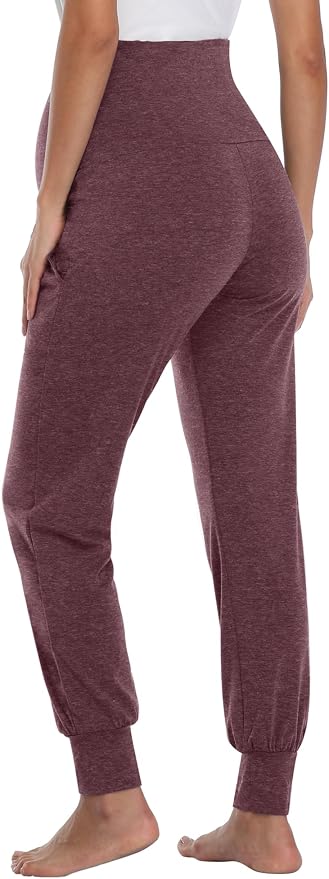 AMPOSH Women's Maternity Pants Stretchy Lounge Workout Pants Casual Loose Comfy - Image 4