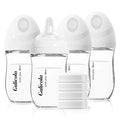 Gulicola Natural Glass Baby Bottle 4 Pack, Newborn Breastfeeding Bottles Set by GulicolaBaby