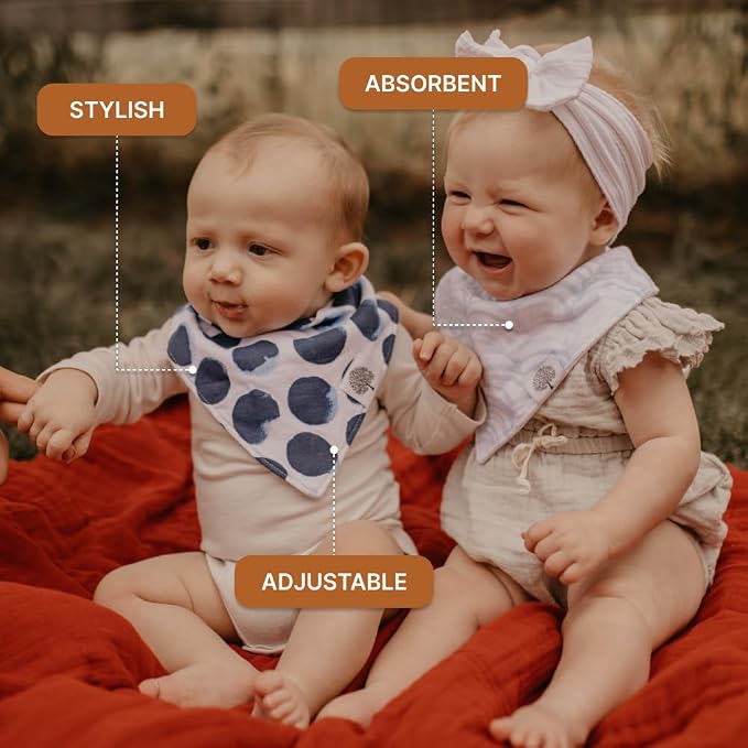 Parker Baby Bandana Drool Bibs 8 Pack Baby Bibs - Image 3