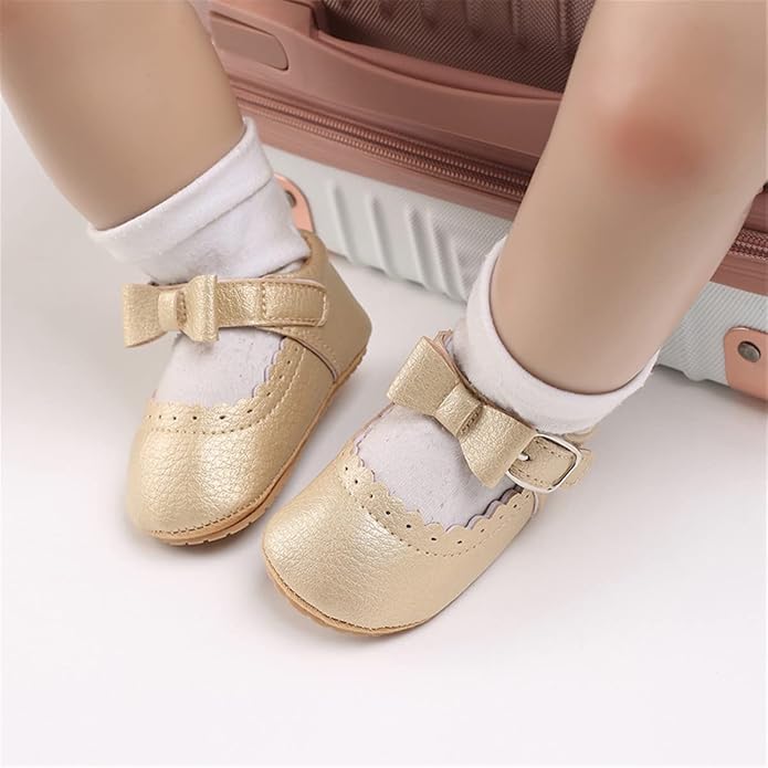 COSANKIM Baby Girls Mary Jane Flats Shoes Anti-Slip Rubber Sole Infant Toddler - Image 2