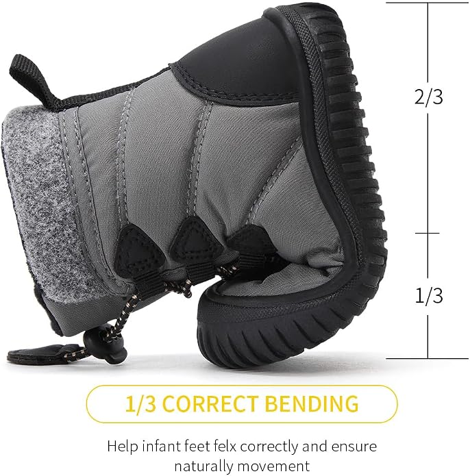 BMCiTYBM Toddler Baby Winter Snow Boots Boy Girl Faux Fur Warm Non Slip First - Image 4