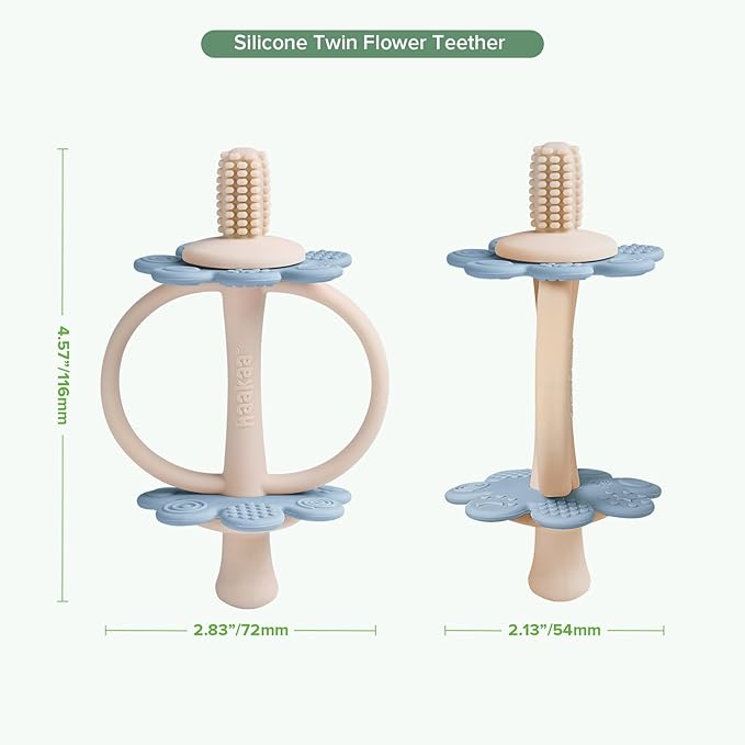 haakaa Silicone Baby Teether Toys, Nipple-Shaped End - Image 9