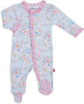 Magnetic Me Girls Modal Magnetic Baby Footie Pajamas | Silky Soft Modal Fabric by magneticme