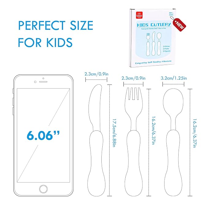 Lehoo Castle 6 Pieces Toddler Utensils, Kids Silverware - Image 8