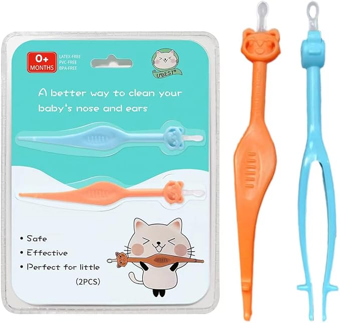 Two Pack 3 in 1 Baby Nose and Ear Gadget, Safe Baby Nose and Ear Cleaner by dabria