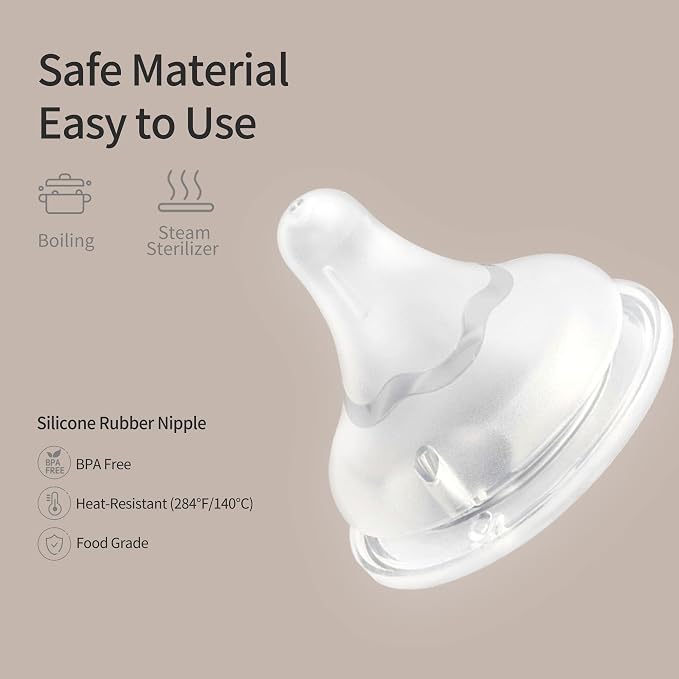 Pigeon Silicone Nipple with Latch-On Line, Natural Feel, 0+ Months - Image 4