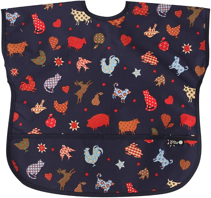 Short Sleeve Waterproof Bib for Toddlers – Feeding Apron for Mealtime, by Plie