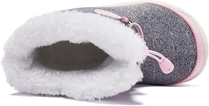 BMCiTYBM Toddler Baby Snow Boots Winter Shoes Boys Girls Cold Weather Baby Faux - Image 4