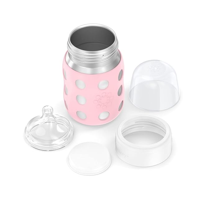 Lifefactory 8-Ounce Stainless-Steel Vacuum-Insulated Wide-Neck Baby Bottle - Image 4