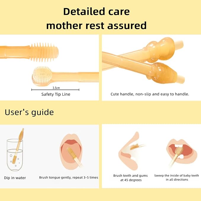 Baby Tooth Brush, Infant Toothbrush 6 to 12 Months, Silicone Toothbrush - Image 4