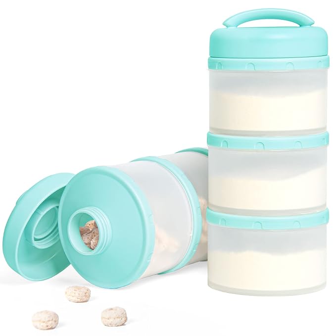 Termichy Stackable Formula Dispenser Portable Milk Powder Container, 2 Pack by Termichy
