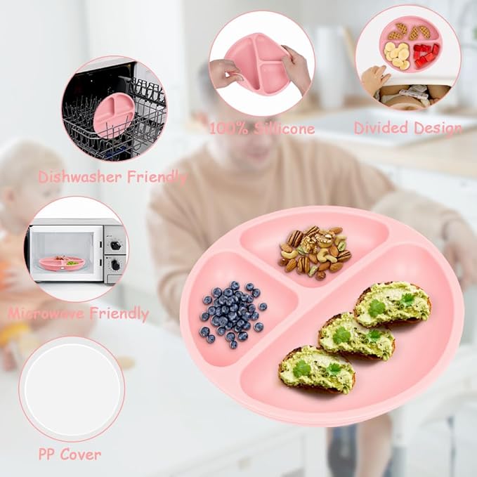 Vicloon Toddler Dishware Plate, Suction Plates - Image 4