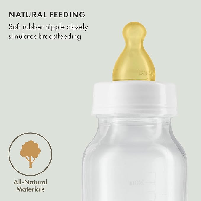 Natursutten Anti-Colic Glass Baby Bottle 2-Pack - 8 oz - Image 3