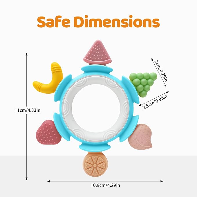 Baby Teething Ring Toy for 3–12 Months, Silicone Infant Teether for Sore Gum - Image 2