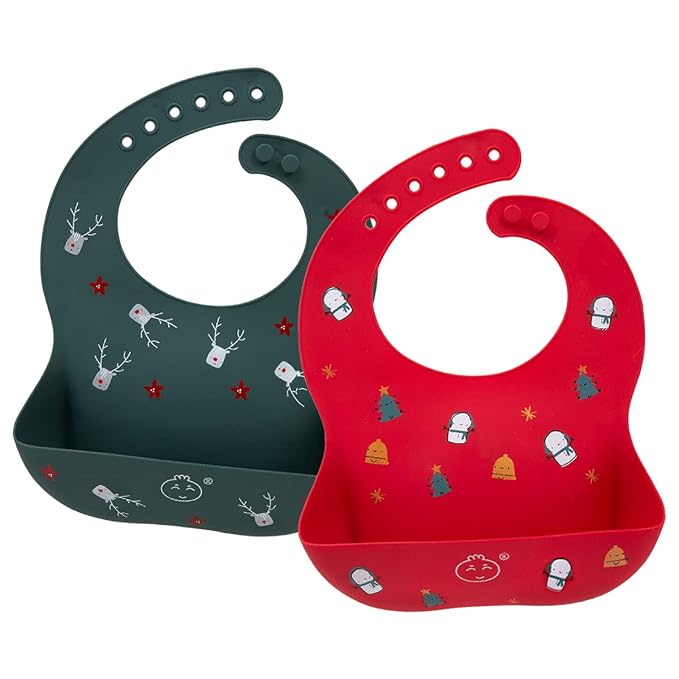 Little Dimsum Baby Bib Silicone Adjustable Waterproof by LittleDimsum