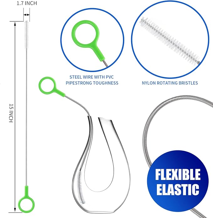 2024 Upgraded Long Straw Cleaner Brush, 9.5in 10 Different Diameters Reusable - Image 3