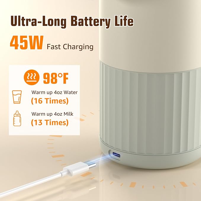 Portable Bottle Warmer for Breast Milk, Formula or Water 13oz Large Capacity - Image 4