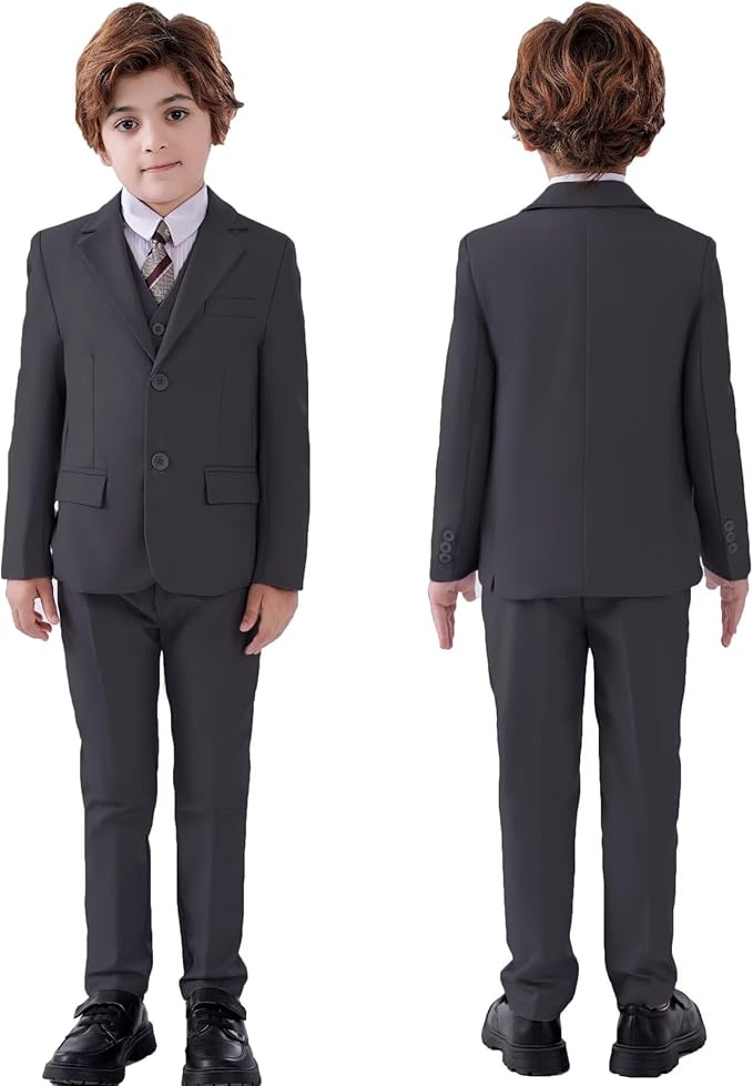 Boys Suit Set Slim Fit Kids Formal Suits Toddler Tuxedo Wedding Prom Classic - Image 5