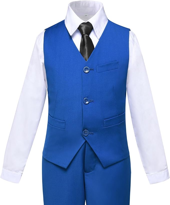 Boys Suit for Kids Tuxedo Suits for Wedding Formal Suit Set Toddler Boy Dress - Image 4