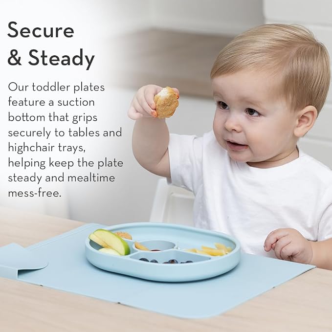 Bella Tunno Suction Plate for Babies & Toddlers, Self-Feeding Dish for Baby Led - Image 4