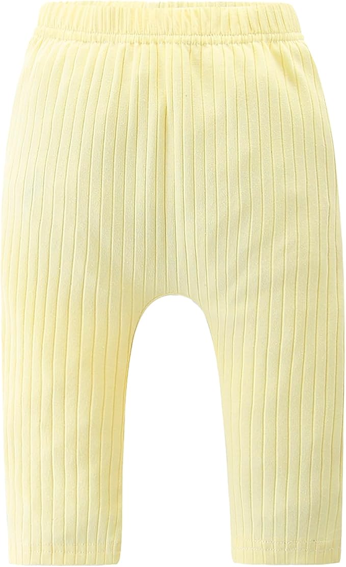 Baby and Toddler Girl's 5 Pack Cotton Ribbed Pull On Pants Leggings 0-4 Years - Image 4