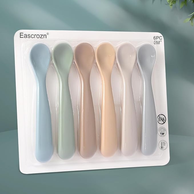 Baby Spoons, 6 Pack First Stage Silicone Feeding Spoons, Soft Tip Feeding Baby - Image 7