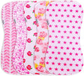 5-Pack Organic Cotton Burp Cloths – Large, Ultra-Soft 3-Layer Towels by KiddyStar%C2%AE