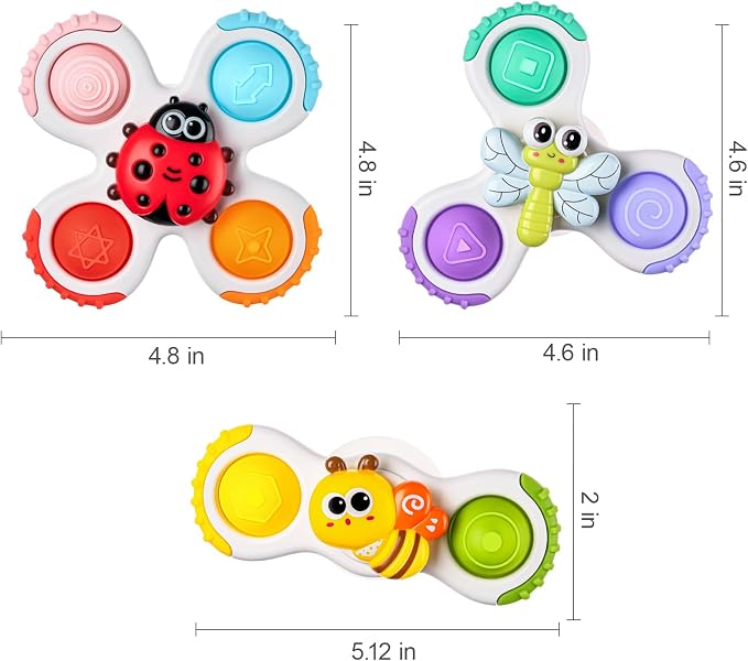 ALASOU 3PCS Pop Suction Cup Spinner Toys - Image 9