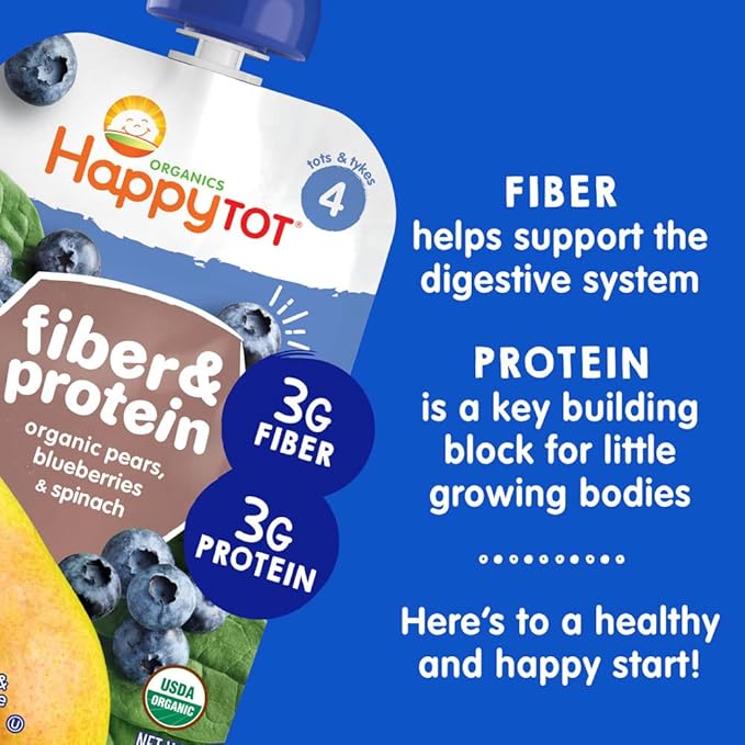 Happy Tot Organics Stage 4 Baby Food Pouches, Gluten Free, Vegan Snack - Image 3