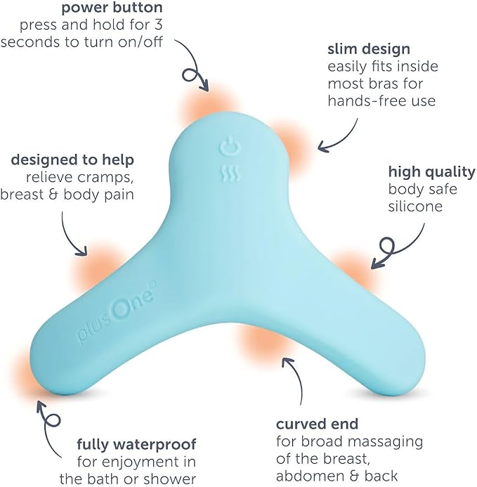 plusOne Breast & Body Massager for Breastfeeding, Clogged Ducts, Full Body - Image 3