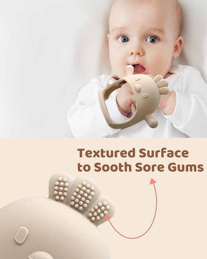 3 Packs Baby Teething Toy Silicone Teething Mitten - Image 4