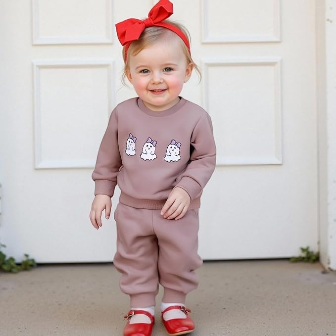 Fernvia Toddler Baby Girl Clothes 3 6 9 12 18 24 Months Fall Outfits Solid Long - Image 2