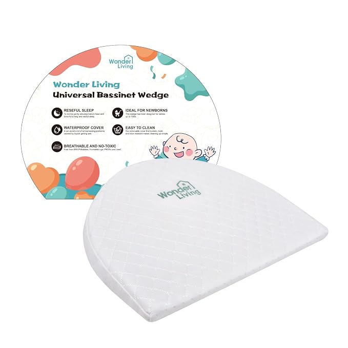Baby Wedge Pillow for Newborn, Waterproof, Pregnancy Wedge, Premium Foam by BreathableHealthierSafer