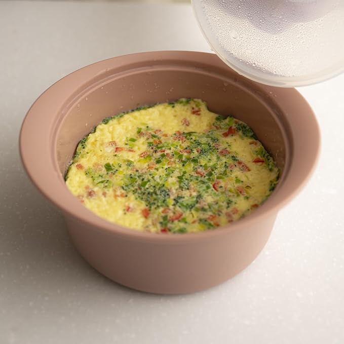 Microwave Silicone Steamer for Baby Food, Made In Korea, Oven & Dishwasher Safe by AGUARD
