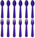 12 Pcs Kids Spoons and Forks Toddler Utensils Plastics Reusable Silverware Baby by Muulaii