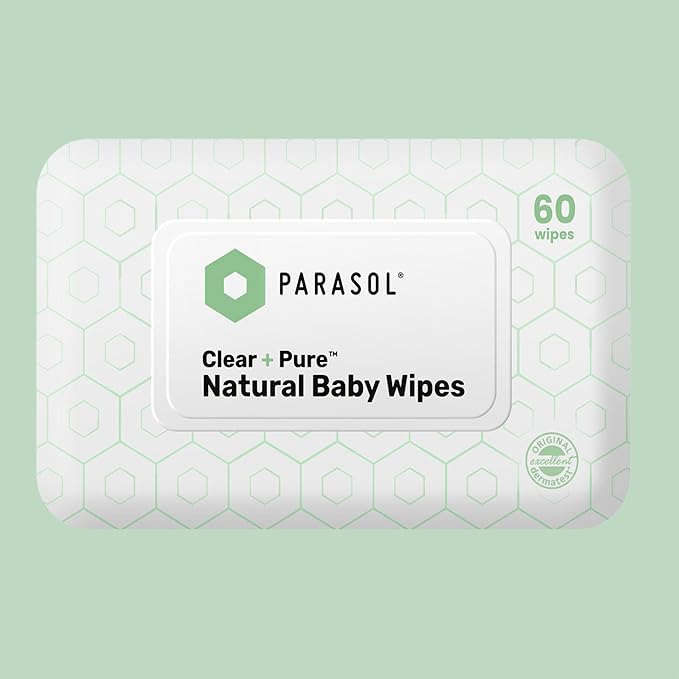 Parasol Clean+Pure Natural Baby Wipes, 99.9% Reverse-Osmosis Water, pH Balanced - Image 2