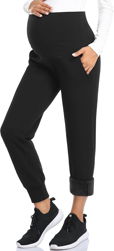 AMPOSH Women's Maternity Pants Stretchy Lounge Workout Pants Casual Loose Comfy by AMPOSH