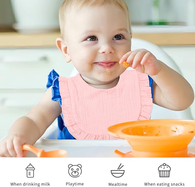 Muslin Baby Bibs for Drooling and Teething Newborn Drool Bibs for Baby Girl Boy - Image 4