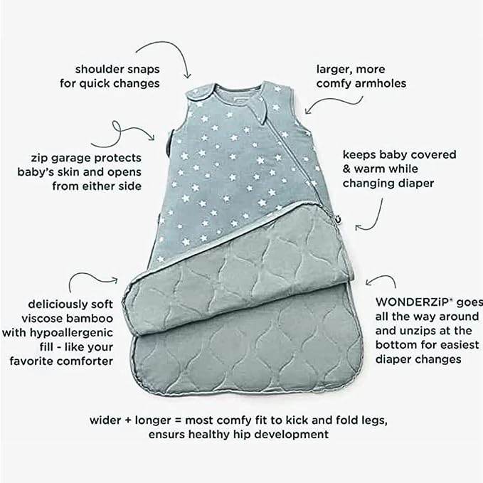 GUNAMUNA günamüna Unisex Baby, Toddler Wearable Blanket, Sleeping Bag Bamboo - Image 4