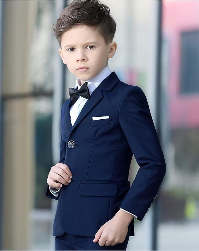 YuanLu Boys Suit for Kids Tuxedo Wedding Ring Bearer Outfit, 5 Piece Boy Slim - Image 5