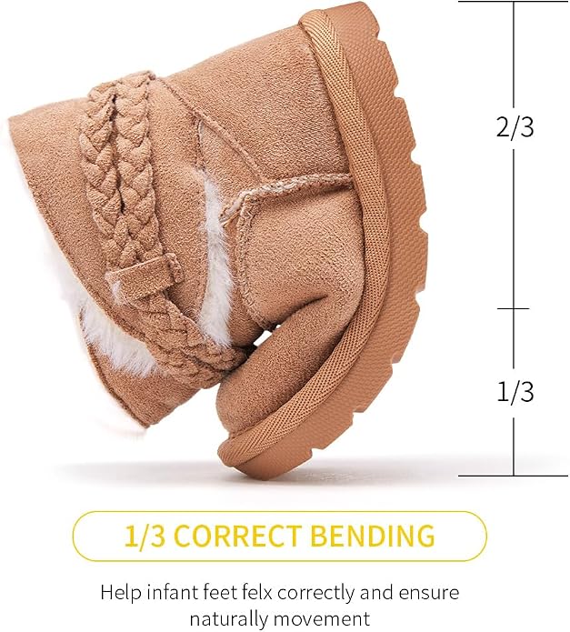 BMCiTYBM Girls Boys Snow Boots Warm Winter Fur Lined Baby Shoes - Image 4