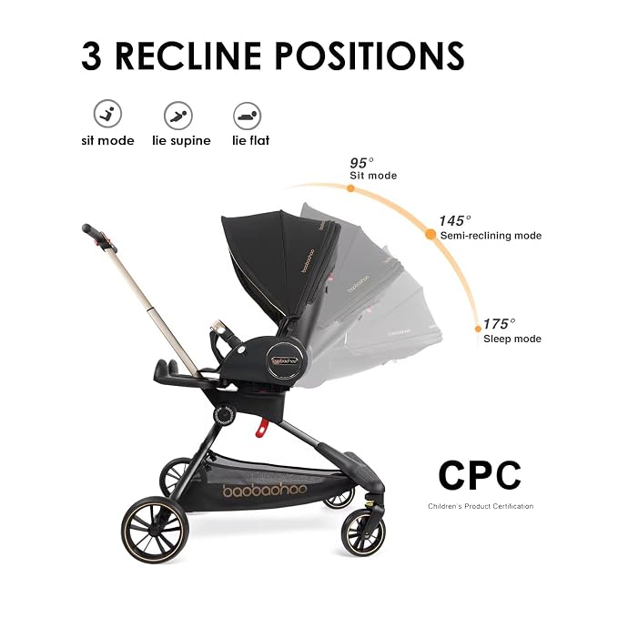 Baby Stroller Lightweight, High Landscape 360°Rotable, Adjustable Backrest - Image 3