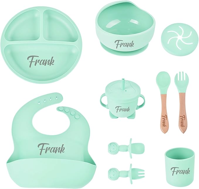 Personalized Silicone Baby Feeding Set by Unknown