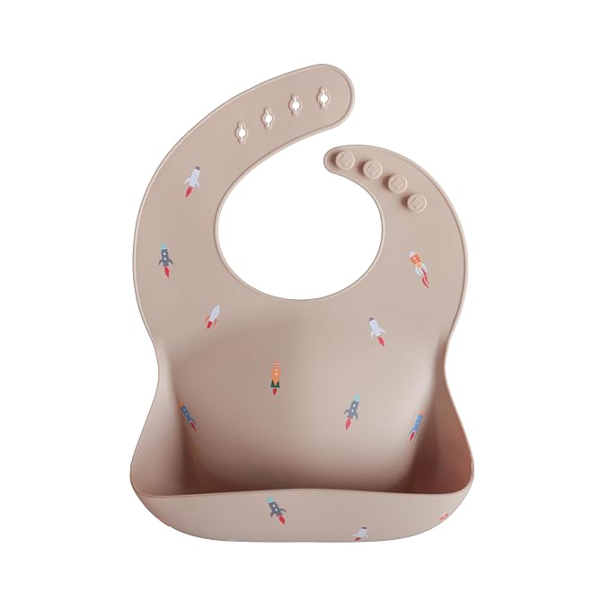 mushie Silicone Baby Bib | Adjustable Fit Waterproof Bibs by mushie